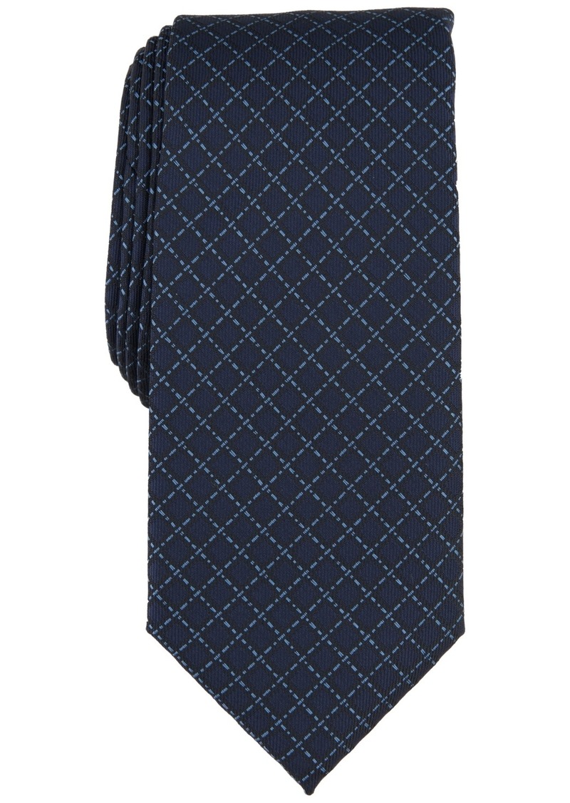 Alfani Men's Sonora Diamond-Pattern Tie, Created for Macy's - Navy