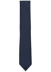 Alfani Men's Sonora Diamond-Pattern Tie, Created for Macy's - Navy