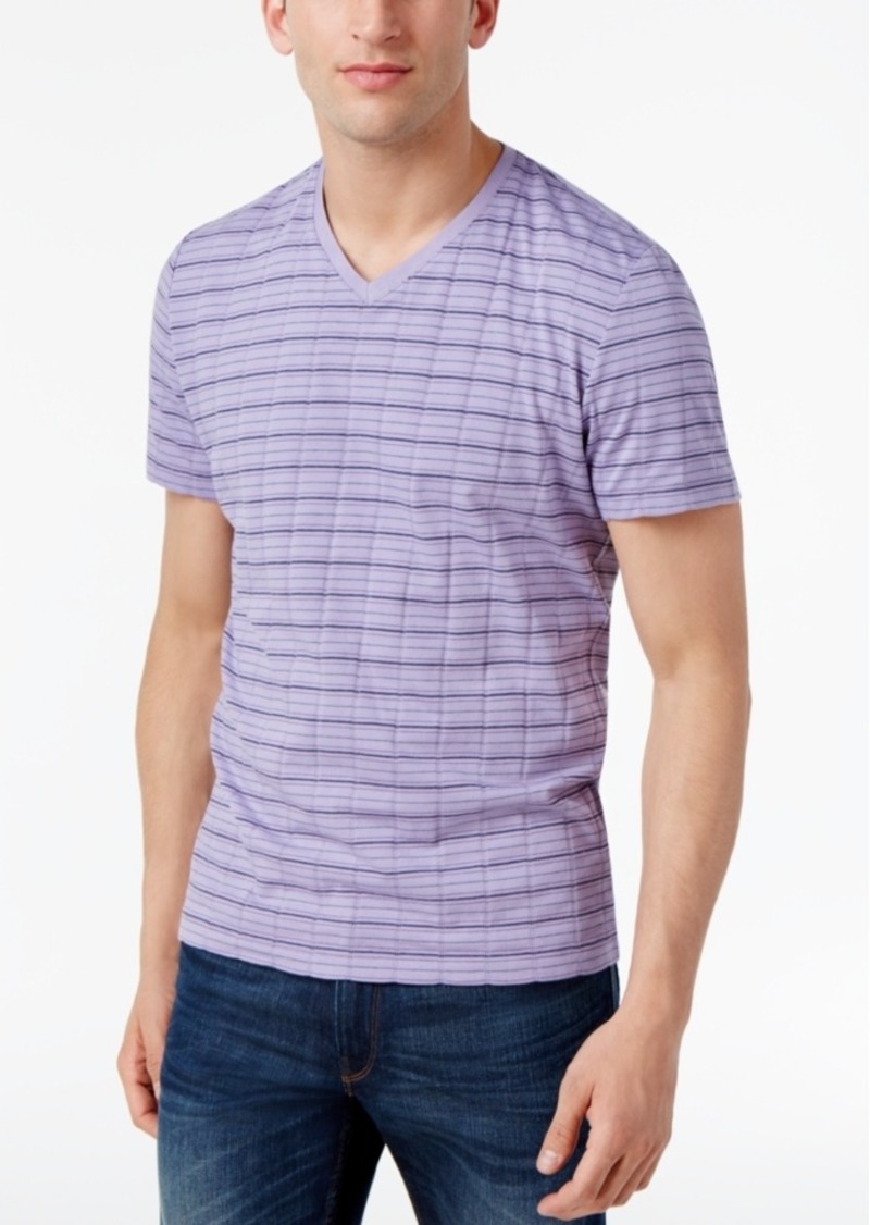 Alfani Alfani Men's Stripe V-Neck T-Shirt, Created for Macy's | T Shirts