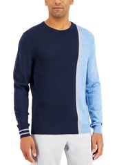 Alfani Men's Striped Textured Crewneck Sweater, Created for Macy's