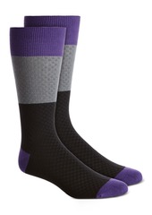 Alfani Men's Textured Check Socks, Created for Macy's