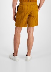 Alfani Men's Textured Cotton Drawstring Three-Pocket Shorts, Created for Macy's - Light Amber