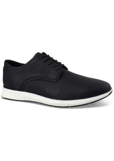 Alfani Men's Dalton Textured Faux-Leather Lace-Up Sneakers, Created for Macy's - Black