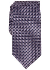 Alfani Men's Tolbert Patterned Tie, Created for Macy's - Silver