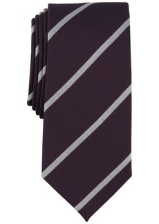 Alfani Men's Tracey Stripe Tie, Created for Macy's - Burgundy
