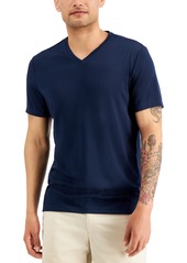 Alfani Men's Travel Stretch V-Neck T-Shirt, Created for Macy's - Deep Black