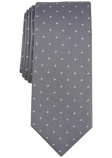 Alfani Men's Utopia Dot Tie, Created for Macy's - Silver