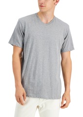 Alfani Men's V-Neck T-Shirt, Created for Macy's - Light Grey Heather