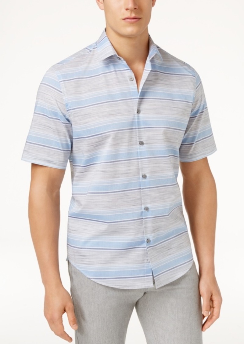 Alfani Alfani Men's Variable Striped Cotton Shirt, Only at Macy's | Tops