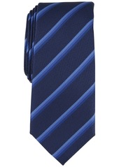 Alfani Men's Vaughn Stripe Tie, Created for Macy's - Navy