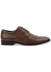 Alfani Men's Victor Faux-Leather Lace-Up Cap-Toe Dress Shoes, Created for Macy's - Brown