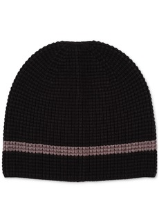 Alfani Men's Waffle Beanie, Created for Macy's - Black/Grey