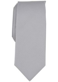 Alfani Men's Windhill Solid Tie, Created for Macy's - Silver