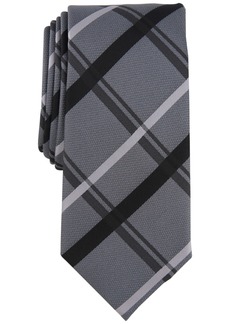 Alfani Men's Zuma Plaid Tie, Created for Macy's - Black