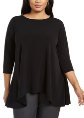 Alfani Plus Size Solid Swing Top, Created for Macy's