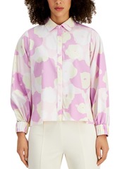 Alfani Stretchy Printed Button-Up Shirt, Created for Macy's