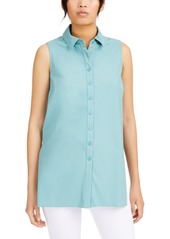 Alfani Sleeveless Knit Button-Front Tunic, Created for Macy's