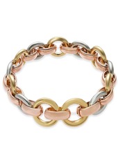 Alfani Tri-Tone Hoop Link Stretch Bracelet, Created for Macy's