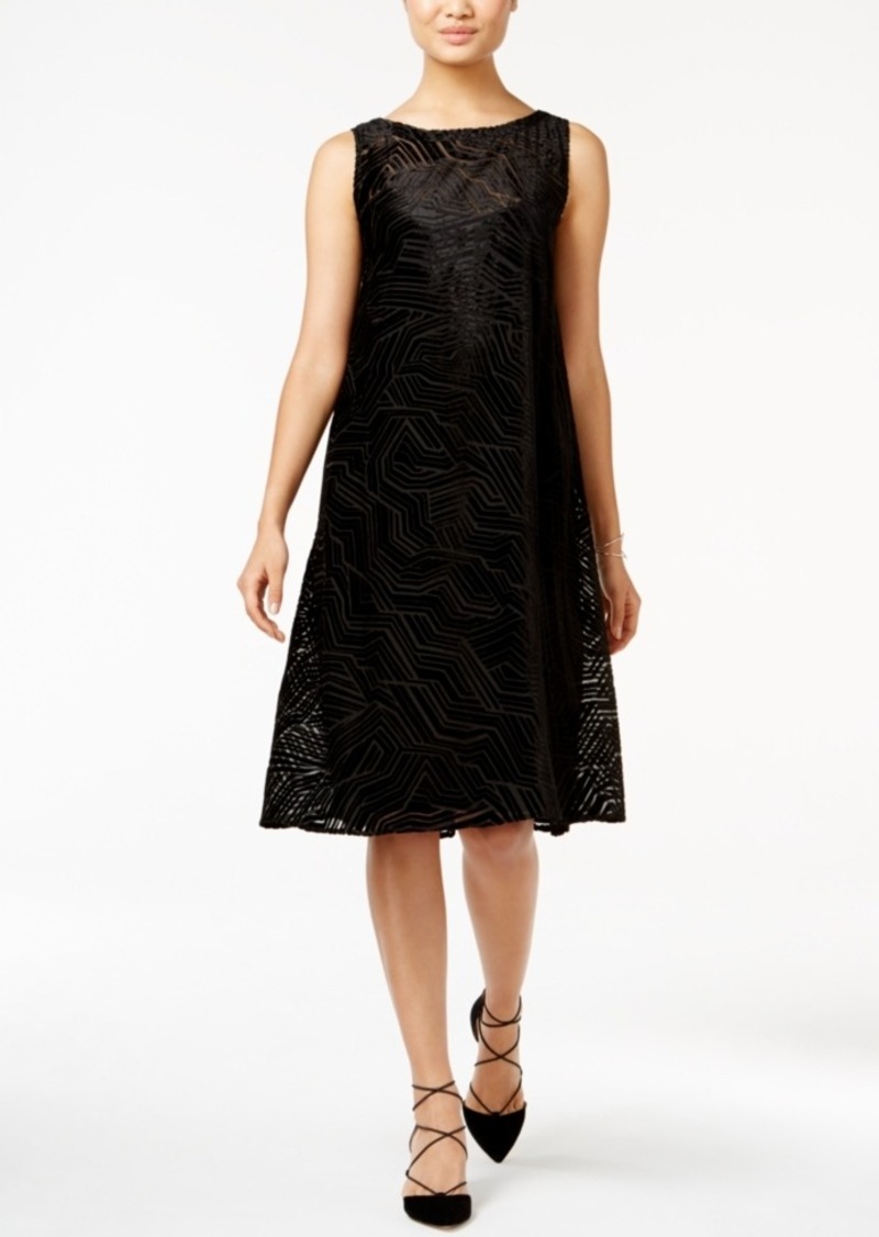Alfani Alfani Velvet Burnout A-Line Dress, Only at Macy's | Dresses
