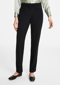 Alfani Women's Straight-Leg Pants, Regular, Long & Short Lengths, Created for Macy's - Deep Black