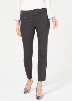 Alfani Women's Tummy-Control Pull-On Skinny Pants, Regular, Short and Long Lengths, Created for Macy's - Dark Grey Heather