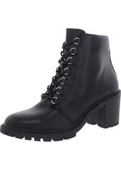 Alfani Buffey Womens Faux Leather Ankle Combat & Lace-up Boots