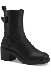 Alfani Chantal Womens Faux Leather Ankle Booties