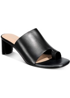 Alfani Colyerrl Womens Leather Block Heel Slide Sandals