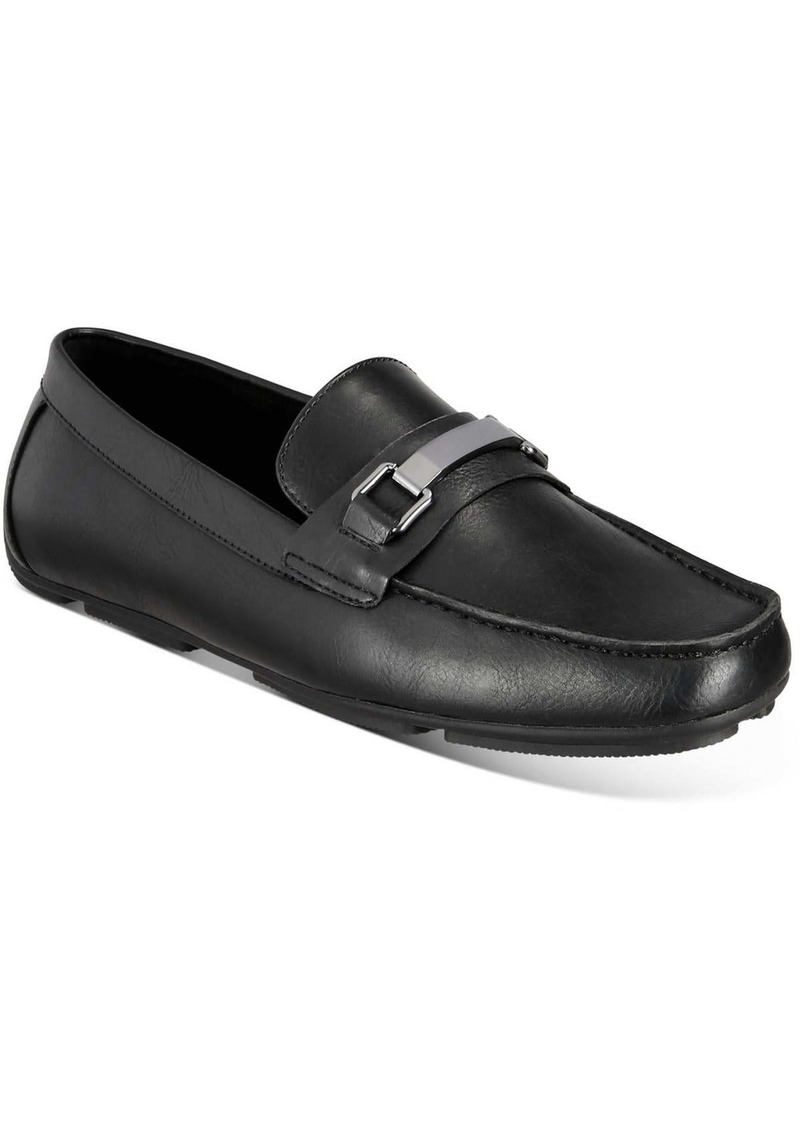 Alfani Egan Mens Faux Leather Slip-On Loafers