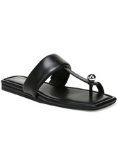 Alfani Estelle Womens Faux Leather Toe Loop Slide Sandals