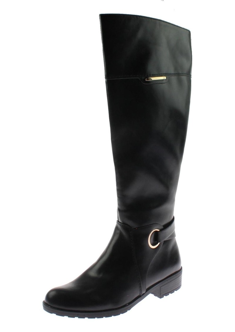 Alfani JADAH Womens Wide Calf Faux Leather Riding Boots