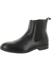 Alfani Mens Faux Leather Pull On Chelsea Boots