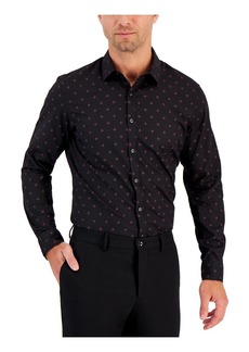 Alfani Mens Pattern Long Sleeve Button-Down Shirt
