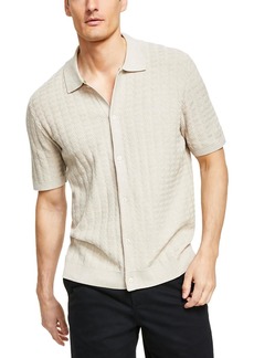 Alfani Mens Ribbed Button Up Cardigan Sweater