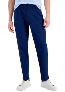 Alfani Mens Stretch Pleated Straight Leg Pants