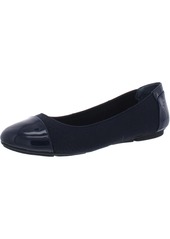 Alfani Tavii Womens Faux Leather Toe Cap Ballet Flats