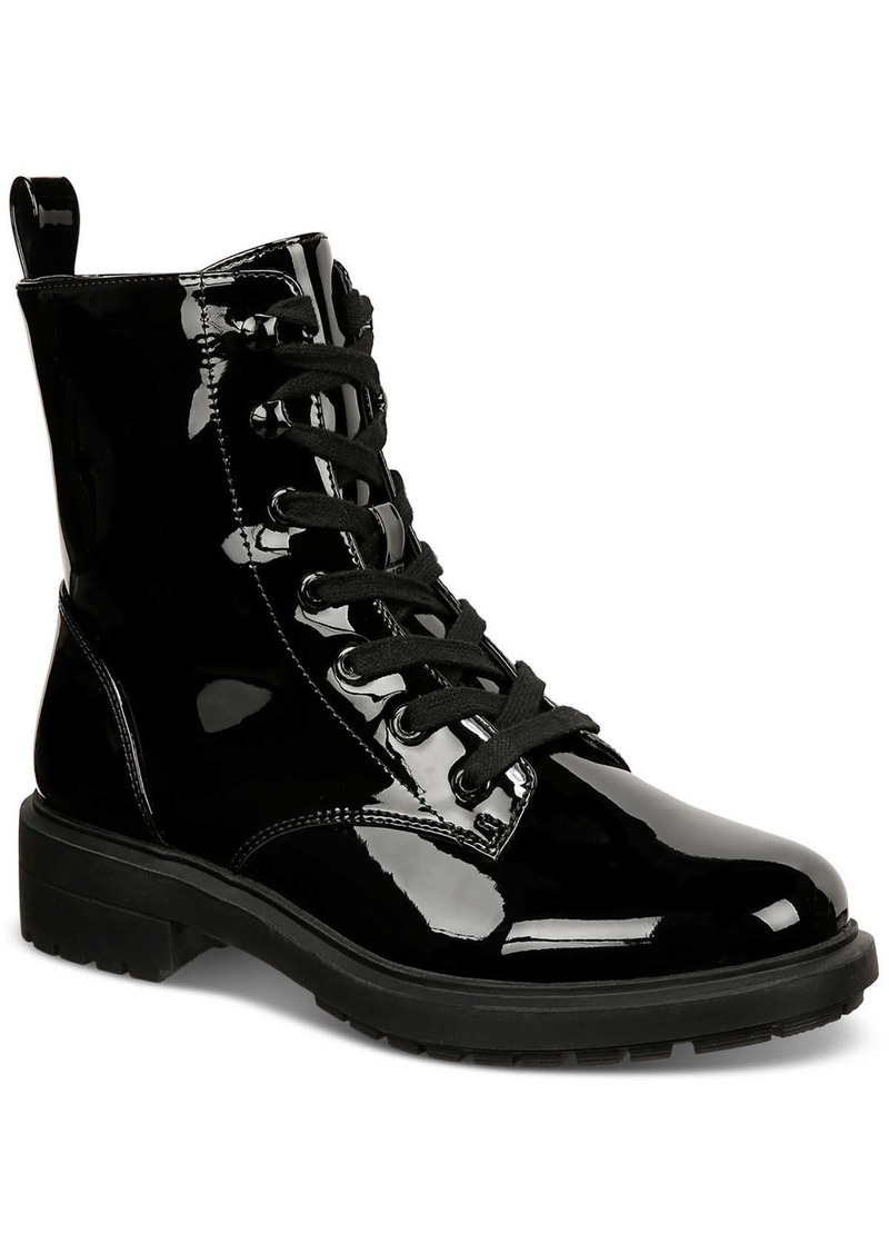 Alfani Terissa Womens Patent Combat & Lace-Up Boots