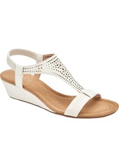 Alfani Vacanzaa 2 Womens Faux Leather T-Strap Wedge Sandals