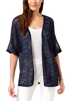 Alfani Womens Sheer Open Front Cardigan Top