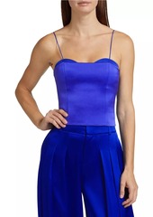 Alice + Olivia Ada Peekaboo Bustier Cropped Top