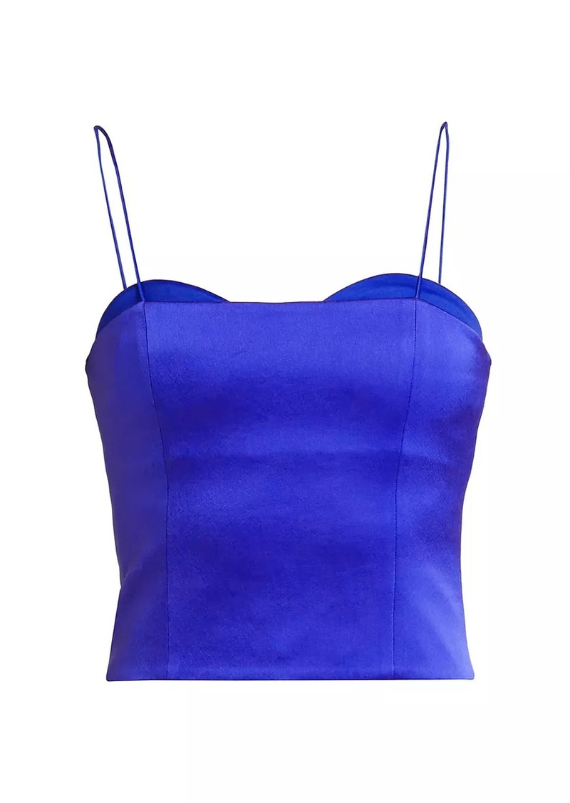 Alice + Olivia Ada Peekaboo Bustier Cropped Top