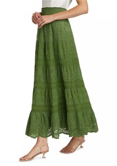 Alice + Olivia Aisha Tiered Midi-Skirt