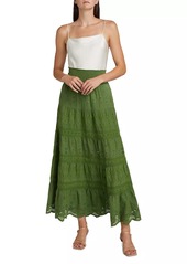 Alice + Olivia Aisha Tiered Midi-Skirt