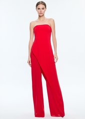 alice + olivia ALONDRA STRAPLESS ASYMMYETRIC JUMPSUIT