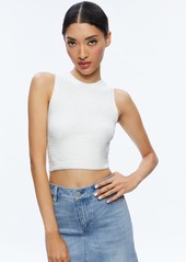 alice + olivia AMITY SLEEVELESS CROPPED TANK