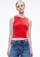 alice + olivia AMITY SLEEVELESS CROPPED TANK