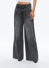 alice + olivia ANDERS LOW RISE PLEATED JEAN