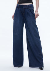 alice + olivia ANDERS LOW RISE PLEATED JEAN