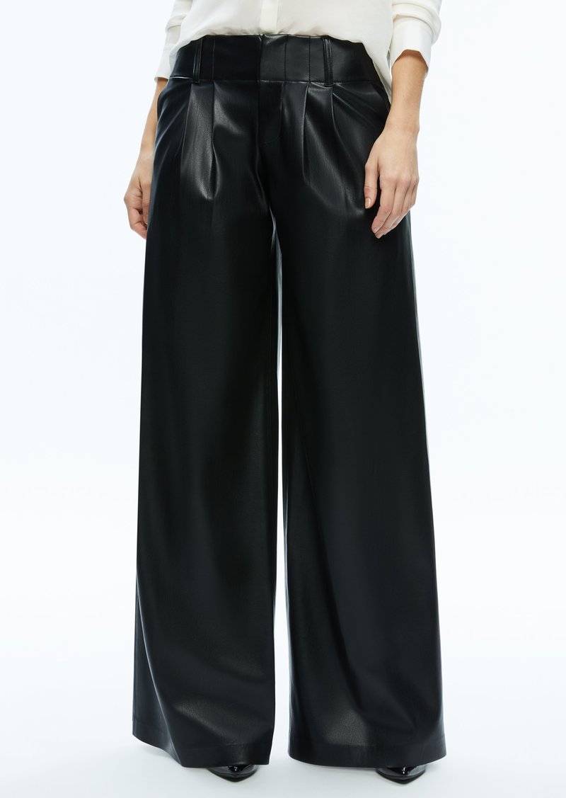 alice + olivia ANDERS VEGAN LEATHER LOW RISE PANT