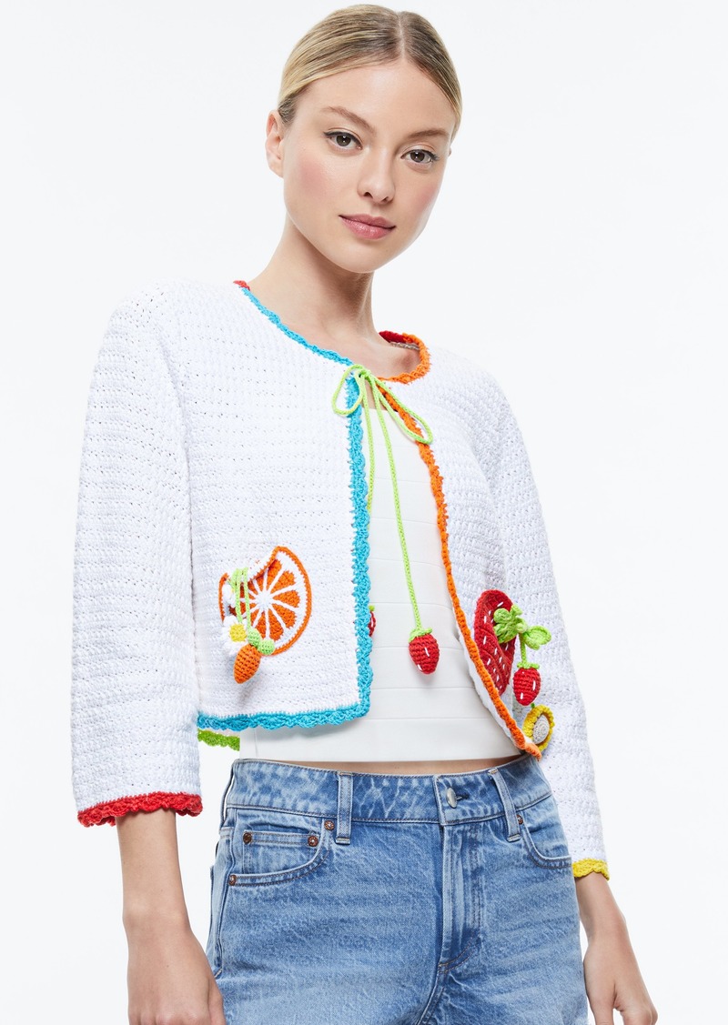 alice + olivia ANDERSON TIE FRONT CARDIGAN